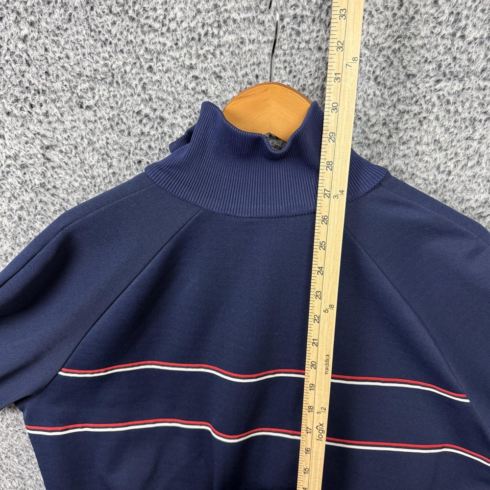 Vintage Adidas Jacket Mens XL Blue Stripe Track Full Zip Taiwan Trefoil 80s 90s - Picture 14 of 16